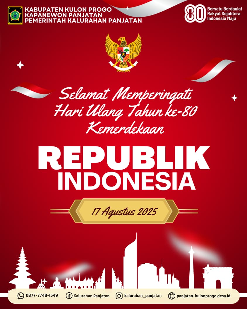 Ucapan Selamat Memperingat HUT ke-80 Kemerdekaan Republik Indonesia